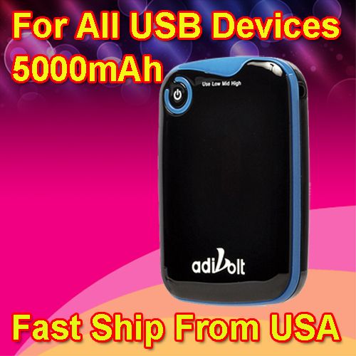 5000mAh External Battery Charger USB Universal iPod iPhone 4 HTC 