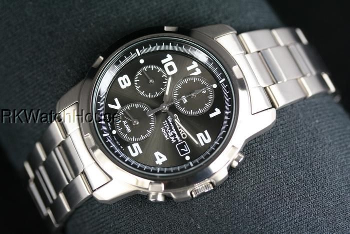 LATEST SEIKO TITANIUM 100M ALARM CHRONO WATCH SNA113P1  