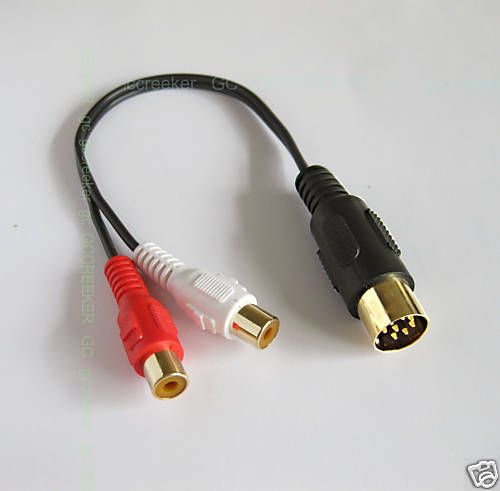 ALPINE HEADUNIT MBUS TO RCA AUDIO OUTPUT CABLE KCM 122B  