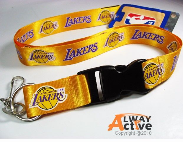 NBA Los Angeles LAKERS LANYARD KEYCHAIN BADGE ID HOLDER  