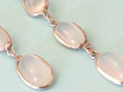 ANTIQUE EDWARDIAN/ ARTS & CRAFTS, SILVER & MOONSTONE EARRINGS  