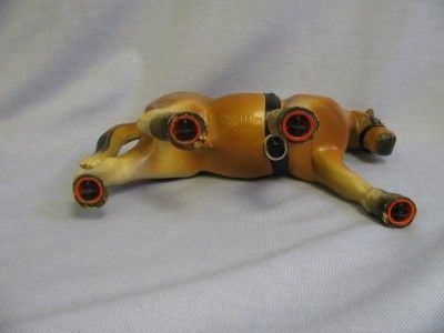   WESTERN GERMANY c1950 HORSE on WHEELS pull toy charming doll toy