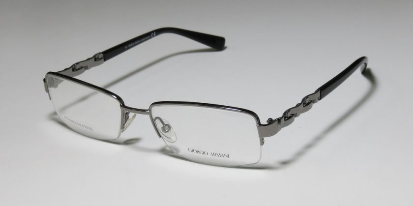   ARMANI 592 52 17 135 RARE RX RUTHENIUM/BLACK EYEGLASS/GLASSES/FRAME