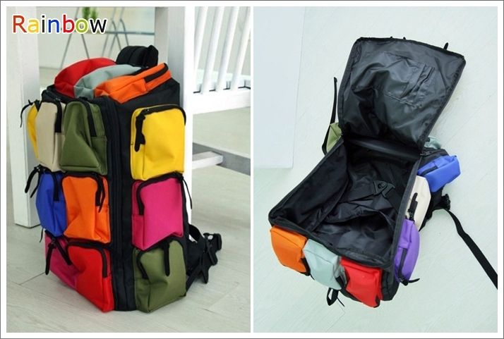 New Korean Fashion Multi Pocket School Travel Backpacks  