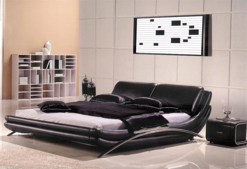 3pc Modern Queen Leather Bedroom Set #AM B8223 Q  