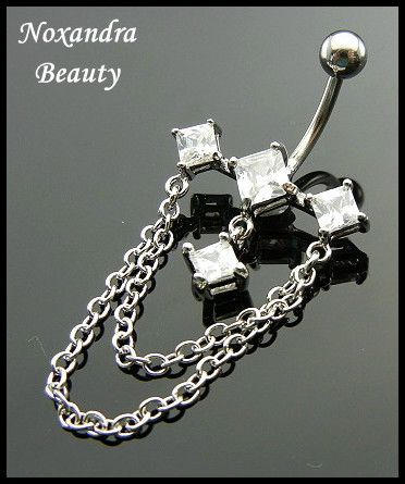 Rinestone 316L Steel Navel Belly Ring Body Piercing Jewelry   BR7045 