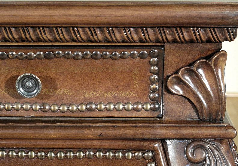 Walnut Bombe Secretary Desk Chest   