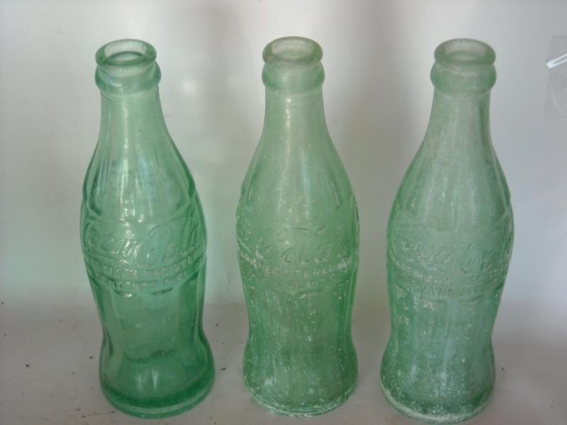 Lot 3 Original Dec 25 1923 Coca Cola Christmas Bottles  