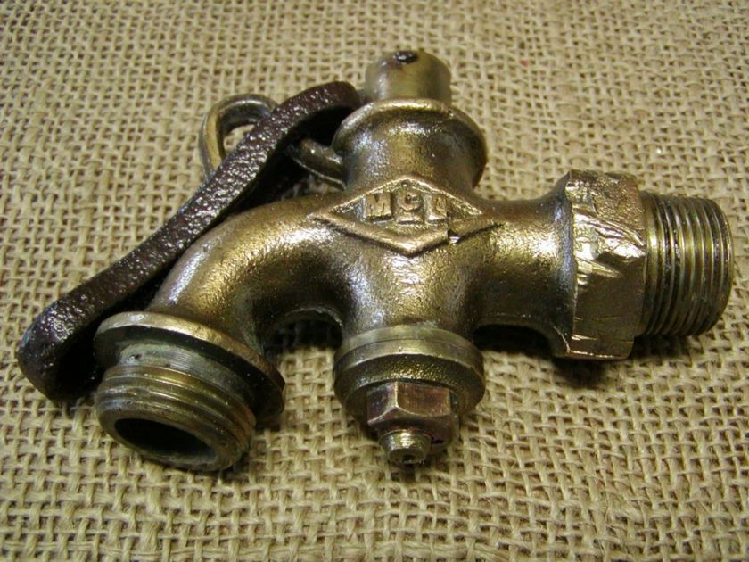 Vintage Brass Nozzle Faucet  Antique Old Spigot Hose  