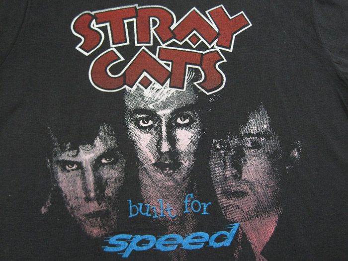   WORN 1981 vintage STRAY CATS T SHIRT 80s small BRIAN SETZER  