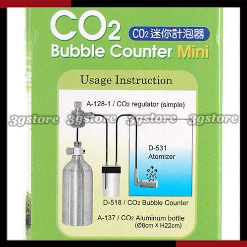 Brand New Aquarium Fish Tank ABS Fish New Life Mini CO2 Bubble Counter 