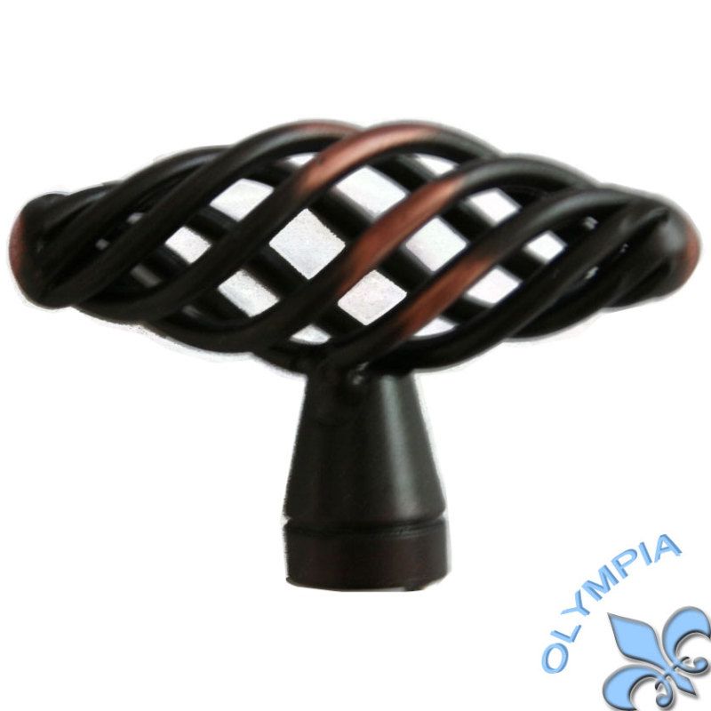 50 Cabinet Knob Birdcage Knob Oil Rubbed Bronze 2 1241  