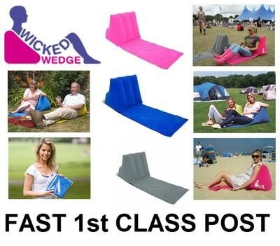   Inflatable Beach Festival Camping Lounger Back Pillow Cushion Chair