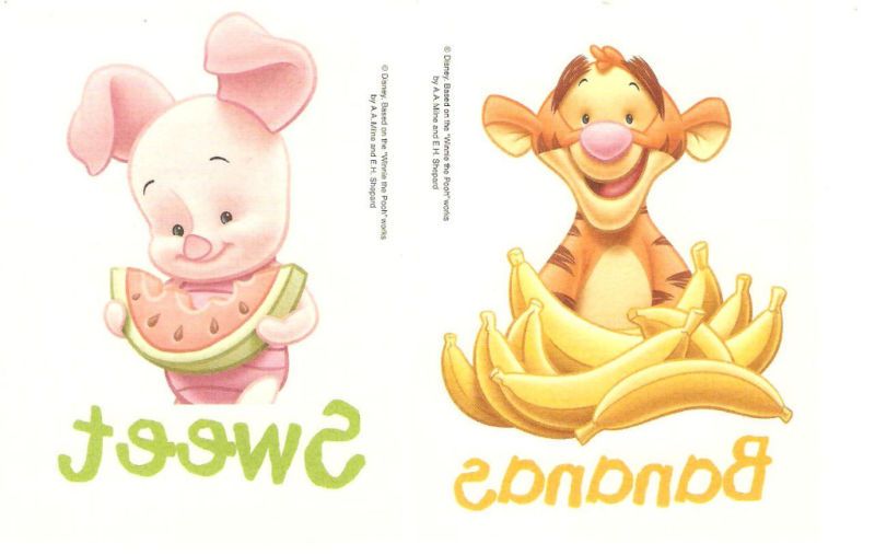 Sandylion Wet Tattoos BABY TIGGER & PIGLET Set of 2  