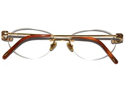 RARE Cartier 18k yellow solid gold rimless frames OJ/YG 53/18 OPT 