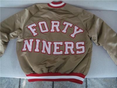 VINTAGE 49ERS CHALK LINE GOLD JACKET  