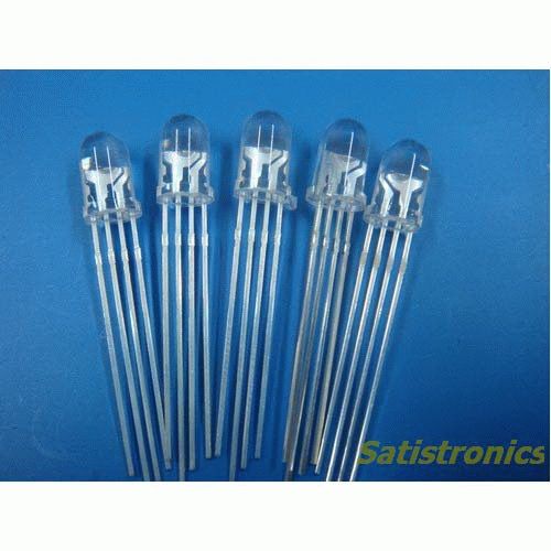 10pcs 5mm RGB Tri color Diffused LED Common Anode  