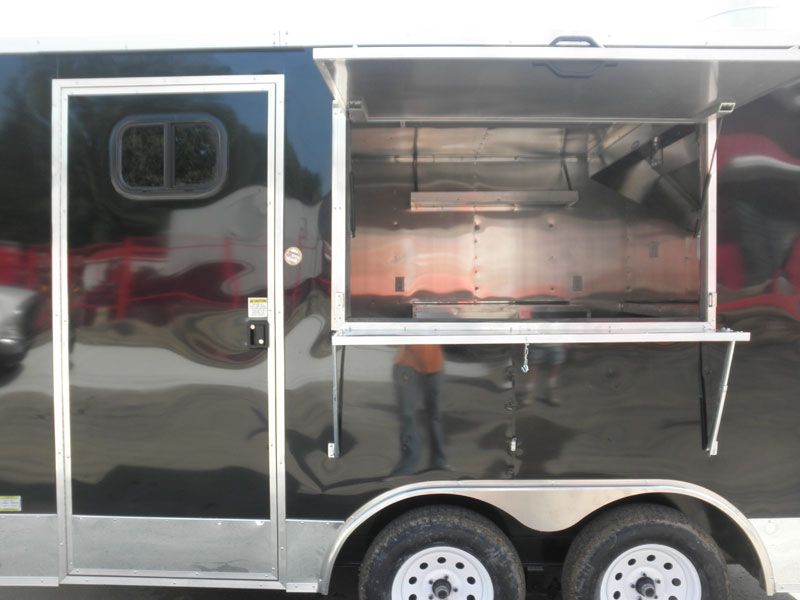 NEW 8.5 X 14 ENCLOSED V NOSE CONCESSION FOOD TRAILER  