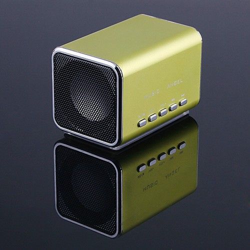   Speaker Micro SD/TF Music Player For Laptop iPod  Green New  