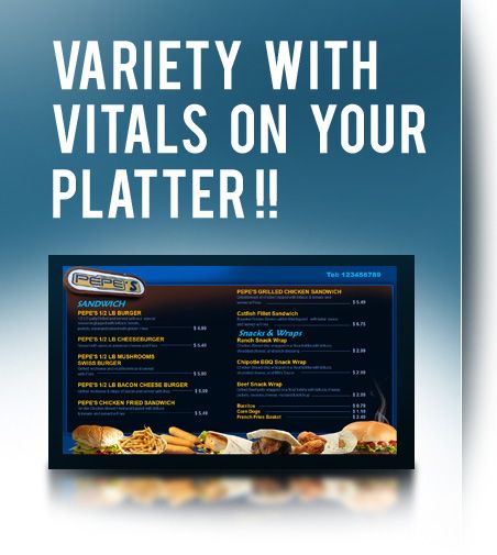 Simple to Use Digital Menu Boards for Restaurants, Cafes and Deli