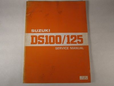 1980 Suzuki DS100 DS125 Motorcycle Service Manual 80  