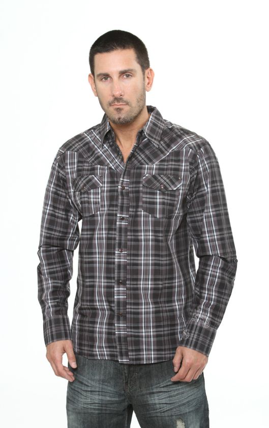 Indigo Star Fearless Heart Studded Cross Plaid Shirt  