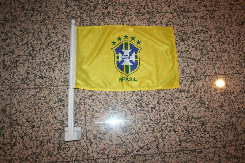 BRASIL FIFA WORLD CUP SOCCER FOOTBALL CAR FLAG BRAZIL  