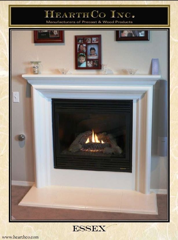 Essex Fireplace Mantel (mantle) Surround TRAVER STONE precast mantels 