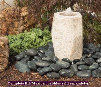 Faux Rock Foaming Water Fountain bubbling feature/patio  