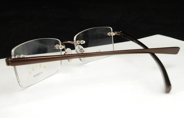 New Arrival Eyewear Rimless Brown Alloy Eyeglass Frame  