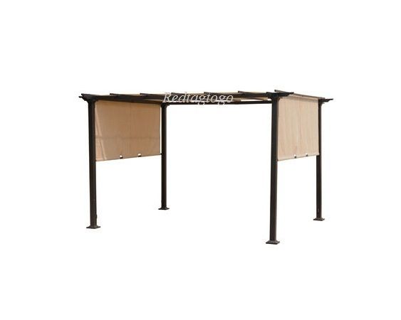 Living Accents Garden Patio Pergola W/ Deluxe Shade Canopy L PG080PST 