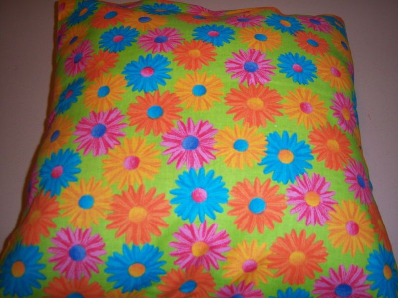 CRAZY DAISY Gerbera daisies LIME 16 Throw Pillow Sham Cover  