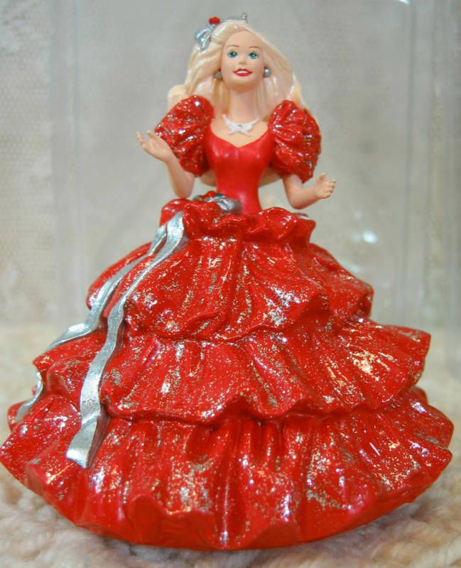 1988 Happy Holidays Barbie Doll Hallmark Keepsake Ornament 1996 Club 