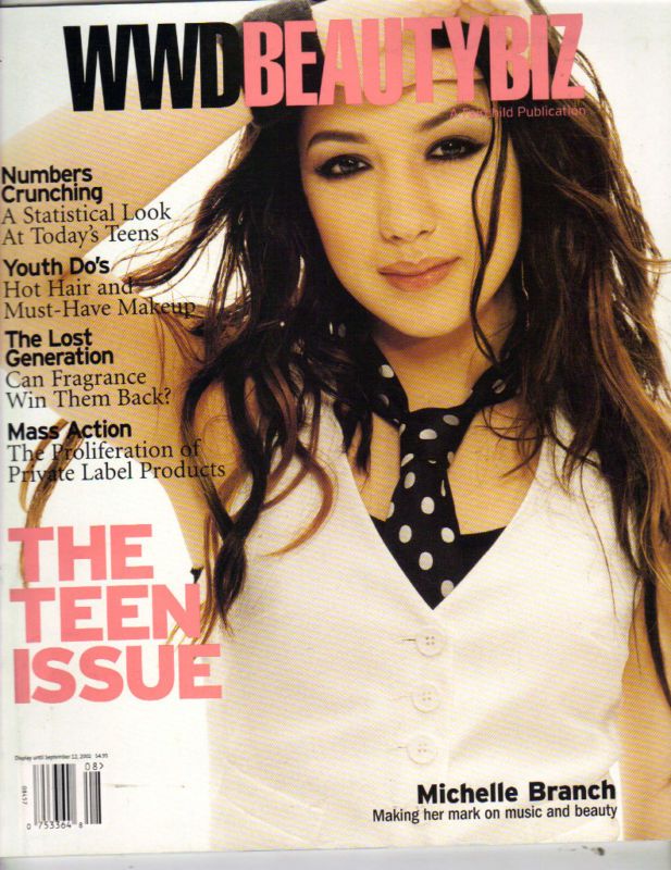 MICHELLE BRANCH WWD Beauty Biz Magazine 9/02 HOT  