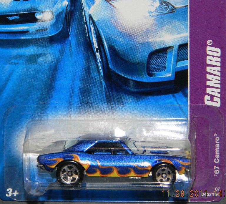 HW HOT WHEELS 2007 CAMARO SERIES #2/4 67 CAMARO HOTWHEELS BLUE  