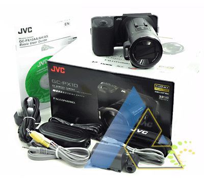 JVC GC PX10 32GB Internal Flash HD Camcorder PAL Black+5Gifts+1 Year 