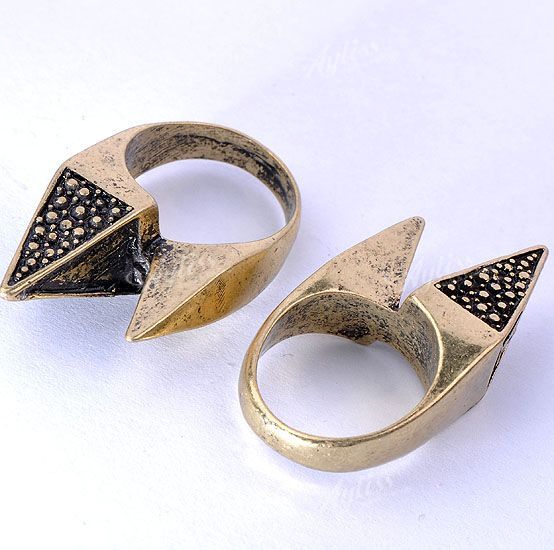   Spike Fashion Finger Ring Punk Gothic US 7 Korean Jewelry  