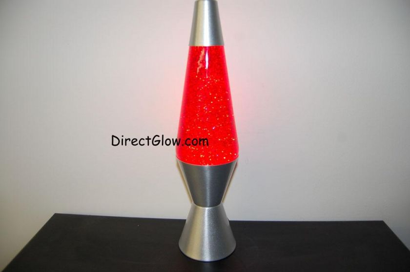 20oz Lava Brand Sparkling RED Glitter Lamp  