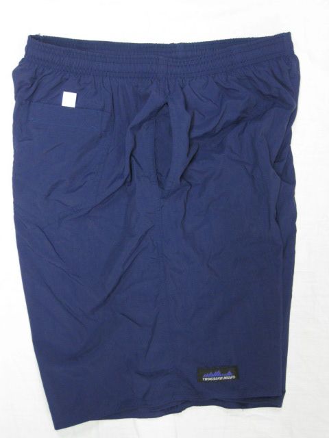 Lifeguard Long Nylon Navy Swim 3 Pocket Trunk Men Small  