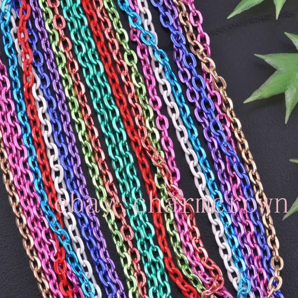 20pcs Mix Color Metal Chains 480mm CCH1380 Free Ship  