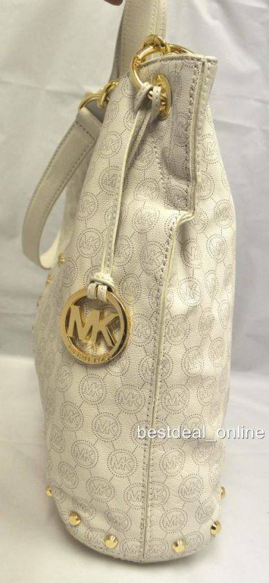 Michael Kors Uptown Astor Vanilla Large Shoulder Tote  