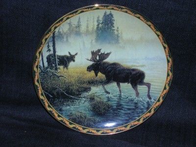 SIGNED PROOF PLATE MICHAEL DUMAS ART MOOSE IN WOODS  