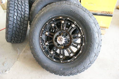 18 XD Hoss Black Wheels Nitto 285/65 Terra Tires 33  