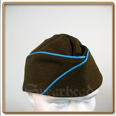 WW2 US Army EMs Olive Drab Garrison Cap Round Shape  