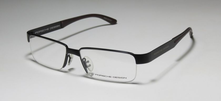 NEW PORSCHE DESIGN 8142 B 54 15 140 HALF RIMLESS GRAY EYEGLASSES 