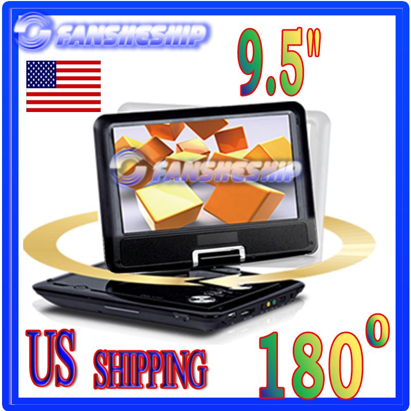 Portable DVD VCD CD  MP4 Player+TV US shipping  