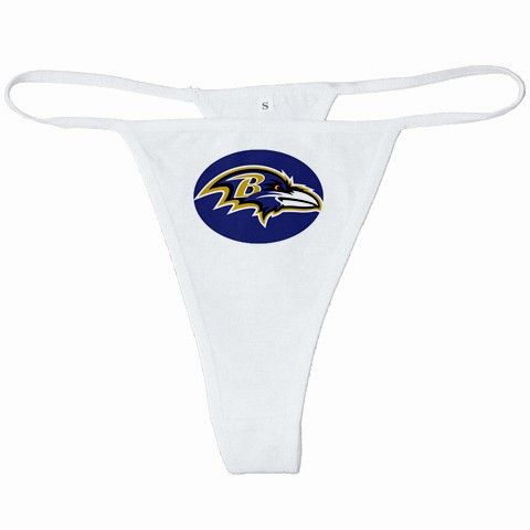 New Baltimore Ravens White or Pink Thong  