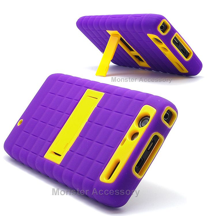 The Motorola Droid RAZR Maxx Purple Yellow Armadillo 2 in 1 Hard Cover 