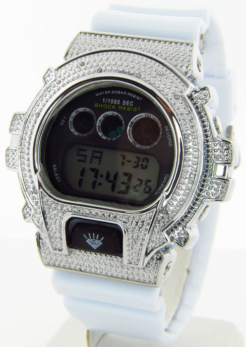 JOE RODEOs ICE PLUS DIGITAL SHOCK DIAMOND WATCH $450  