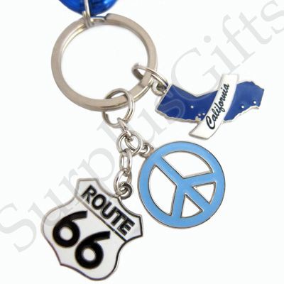 You are buying one brand new California Route 66 and Peace Sign 3 